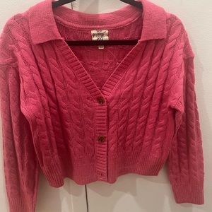 Hippie Rose Pink Sweater; size small